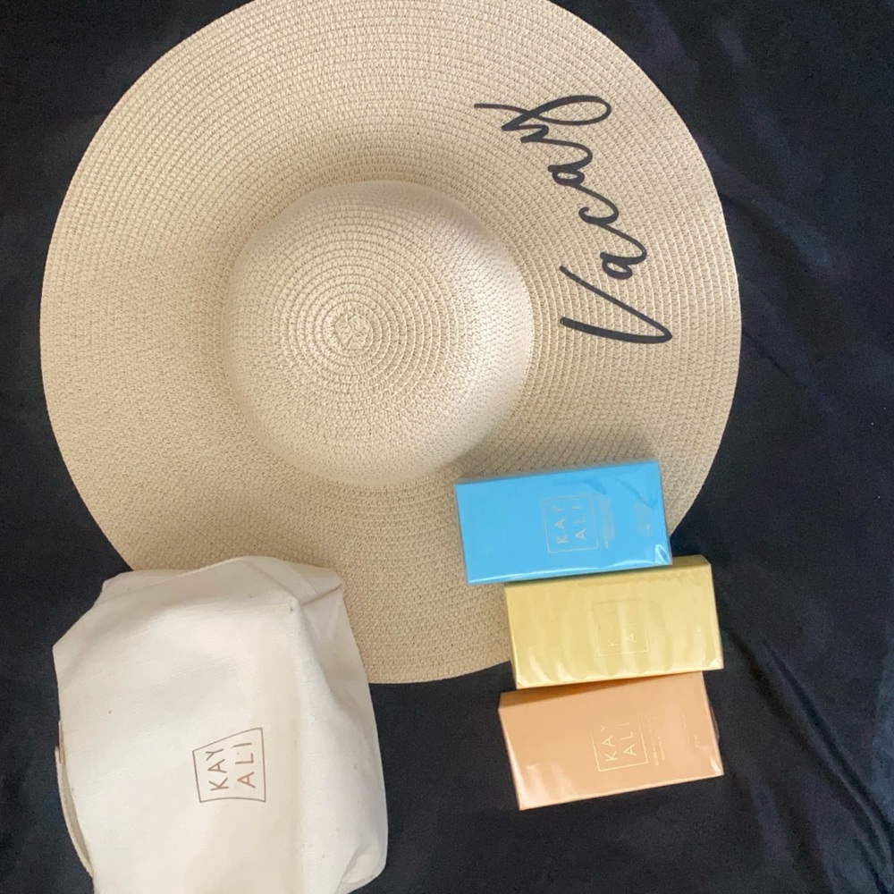 Kayali Beige Sun Hat with Vacation Script